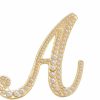 BELUCKIN Beluckin Gold Simulated Pearl Initial Letter Alphabet Brooches Pin Women Gifts Jewelry Hot