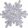 OKA Oka Clear Austrian Crystal Winter Snowflake Brooch Pin, Elegant White Crystal Brooch Pins For Women Hot