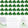 Inbagi St. Patrick'S Day Clover Lapel Pins Shamrock Pins Brooches Patrick Day Favors Good Luck Three Leaf Pins With Blessing Cards And Organza Gift Bags Patrick Day Gift Irish Festivals Gift Wholesale