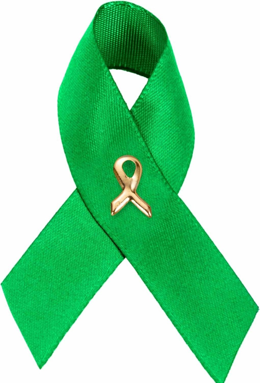 Fundraising For A Cause Green Ribbon Awareness Pins - Wholesale Pack Pins For Cerebral Palsy, Glaucoma, Mental Health, Bipolar Disorder, Organ Donation, Liver Cancer- Perfect For Gift-Giving And Fundraising New